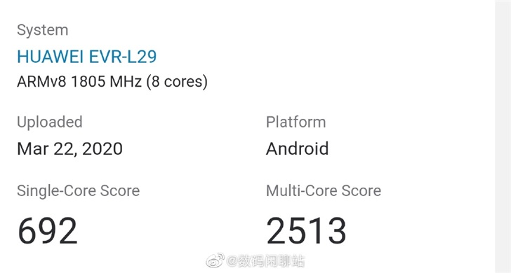 荣耀30S Geekbench 性能跑分曝光