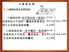 三垂线定理及其逆定理（图解）